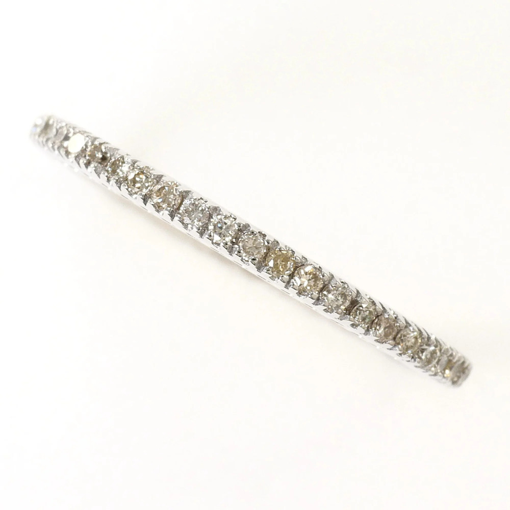 VINTAGE 18k Silver Diamond Ring